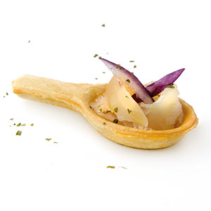 Tartaleta gourmet cucharita de pate sablée